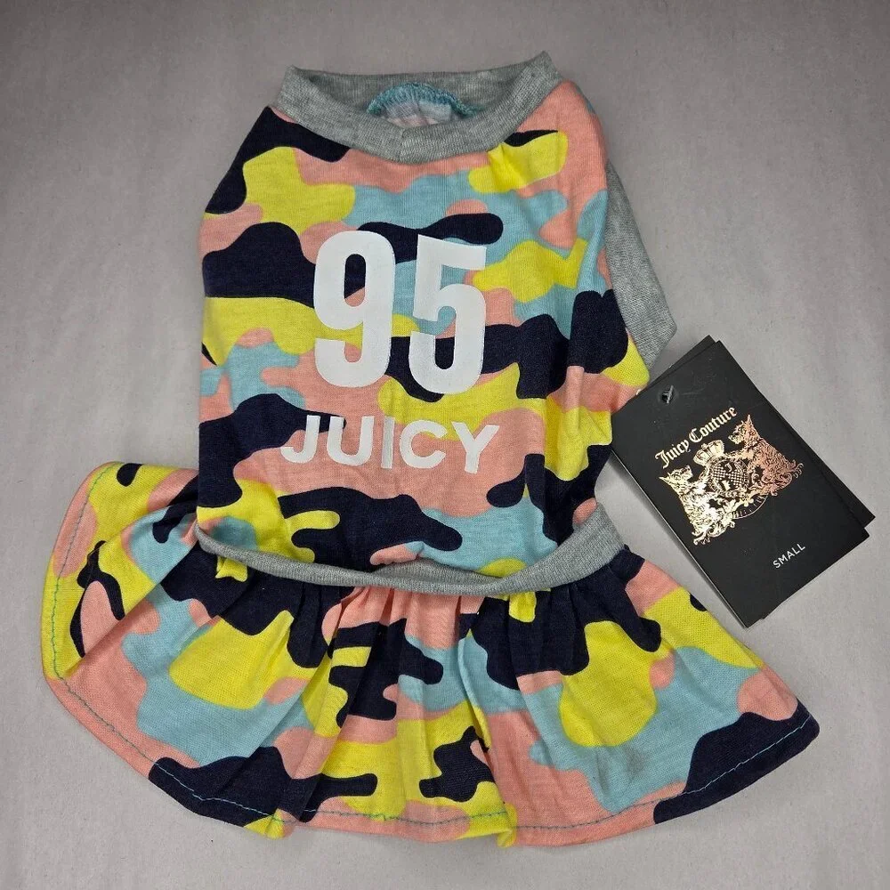 NWT Juicy Couture Camo 95 Cheer Dog Dress